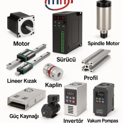 5 Nm Step Motor Ve 1/10 Redüktör