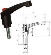 No2 M10x30 Sustalı Kol Plastik Civatalı