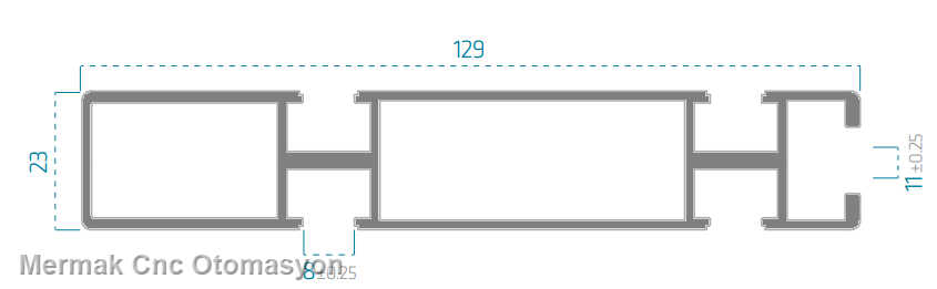 23X129 Yüzey Kaplama Sigma Profili - 2