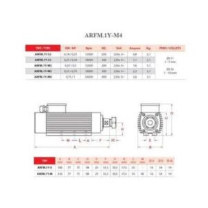 0.55 Kw 18000 Devir Er16 Arel Motor