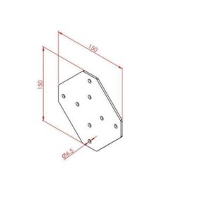Dört Yönlü Bağlantı Sacı 30X30 K8 Çinko