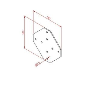 Dört Yönlü Bağlantı Sacı 45X45 K10 Çinko