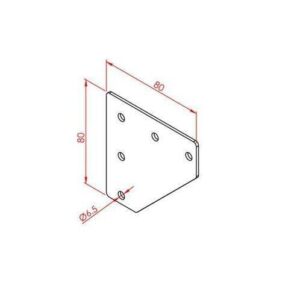 İki Yönlü Bağlantı Sacı 30X30 K8 Çinko