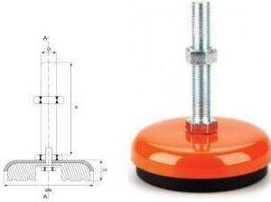 120 Lik M12x100 Tezgah Tamponu Bombeli Statik Boyalı