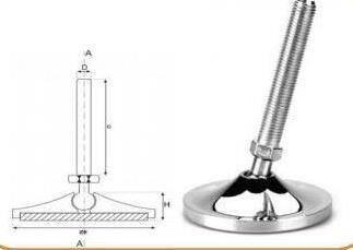 80 Lık M16x150 Sehpa Ayak Metal Tabanlı Konik Oyn
