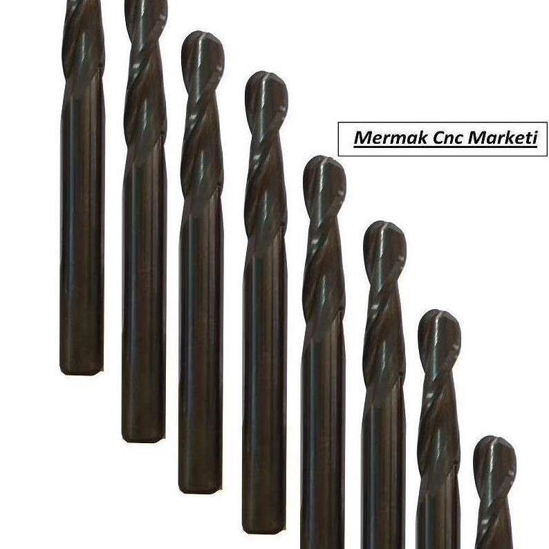 Ø4 Mm X 22 3D İşleme Karbür Freze Cnc Uçları - 1