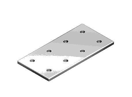 Düz Ek Bağlantı Sacı 40X80 K10 Çinko - 1