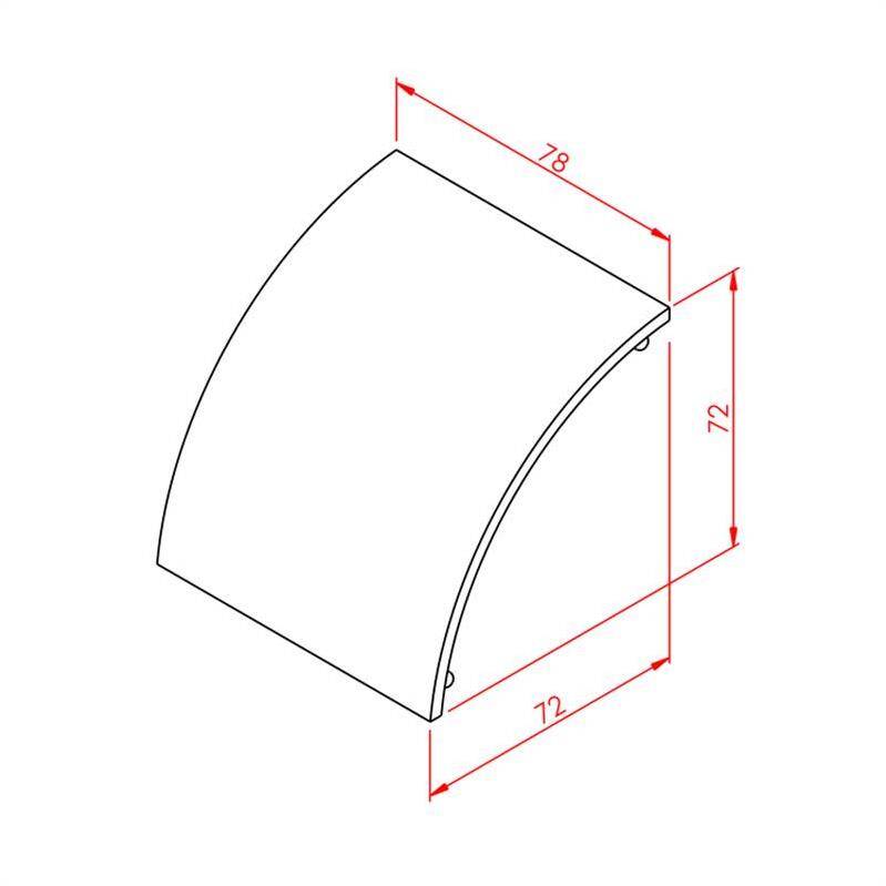 Köşe Bağlantı Kapağı Geniş 80X80 - 2