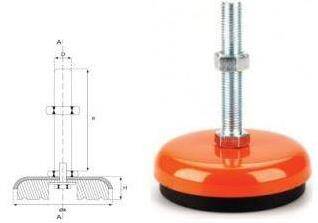 120 Lik M12x100 Tezgah Tamponu Bombeli Statik Boyalı - 1