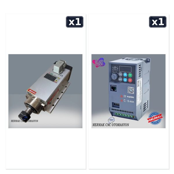 2.2 kW 24000 RPM ER20 Spindle + 2.2 kW 220V İnverter Seti
