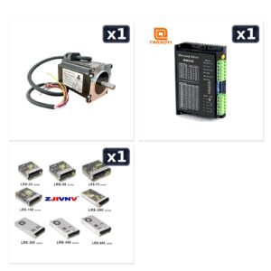 2.2 Nm Nema 23 Step Motor + DM556 Sürücü + 48V Güç Kaynağı Seti