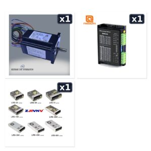 3 Nm Nema 24 Step Motor + DM556 Sürücü + 48V Güç Kaynağı Tek Eksen Seti