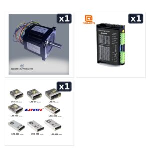 5 Nm Nema 34 Step Motor + DM556 Sürücü + 48V Güç Kaynağı Seti