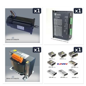 Frenli Nema 34 12 Nm + CWD860H + 60V + 24V Fren Besleme Z Ekseni Seti