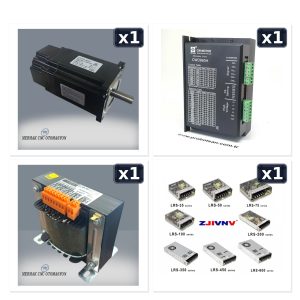 Frenli Nema 34 8.5 Nm + CWD860H + 60V + 24V Fren Besleme Z Ekseni Seti