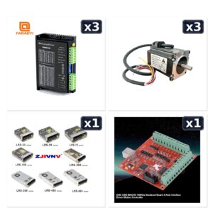 MACH3 + Step Motor + Sürücü + Güç Kaynağı Seti - 1
