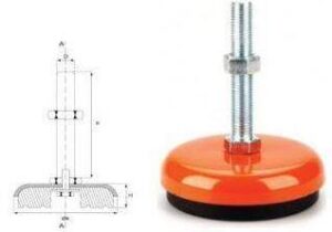 160 Lık M20x150 Tezgah Tamponu Bombeli Statik Boyalı