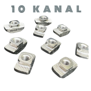 10 Kanal Profil Tırtıllı Somunu m8